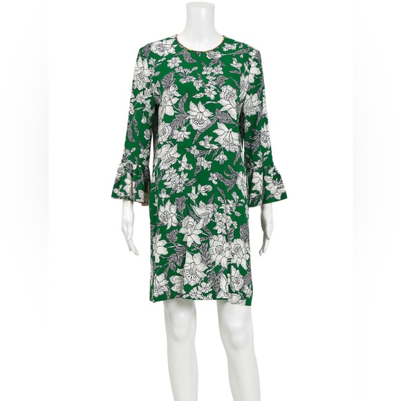 La DoubleJ 24/7 Dress Lilium Verde in Sablé Satin - Picture 7 of 10